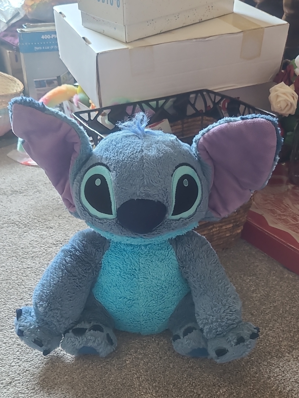 Disney Stitch Plush Toy in Blue and Purple